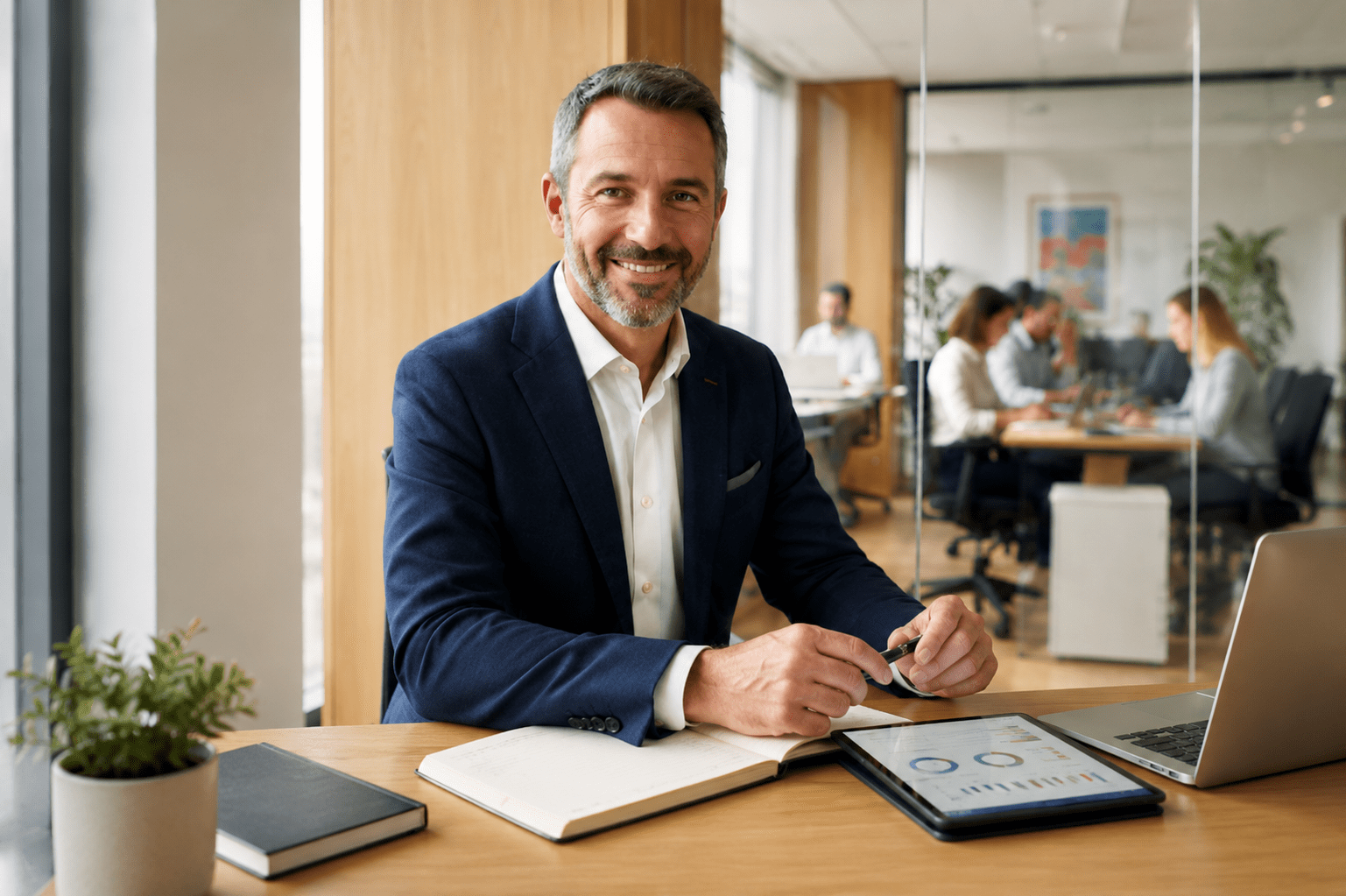Gérant de SARL dans son entreprise